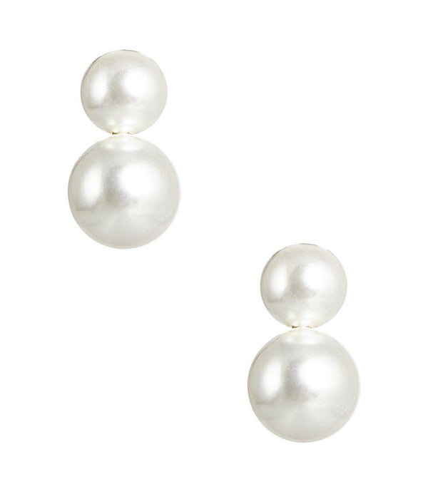 Lisi Lerch Large Audrey - Double Pearl earrings