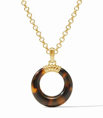 Julie Vos Madison Statement Pendant Tortoiseshell