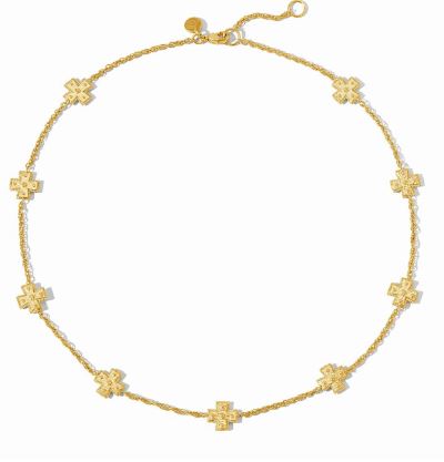 Julie Vos Malta Canterbury Delicate Station Necklace