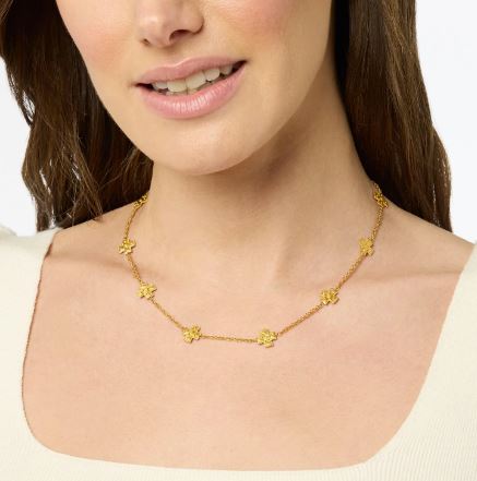 Julie Vos Malta Canterbury Delicate Station Necklace