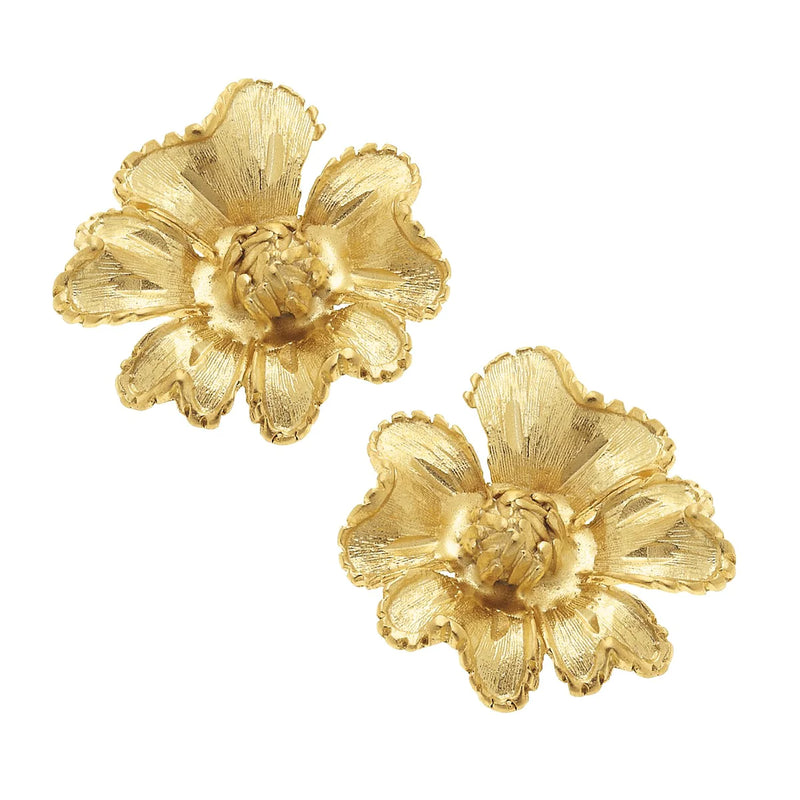 Susan Shaw Marigold Studs Gold