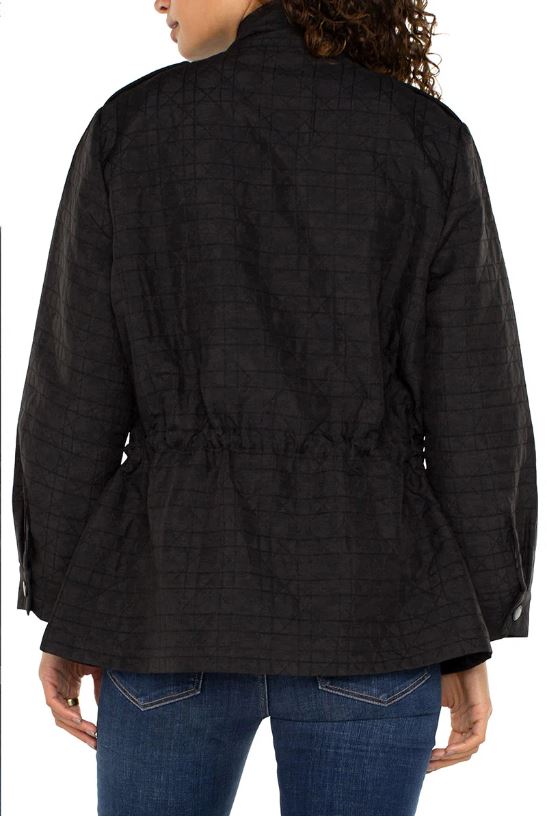 Liverpool Quilted Utility Jacket Black