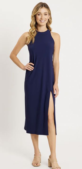 Jude Connally Selena Dress Lightweight Jude Cloth Navy