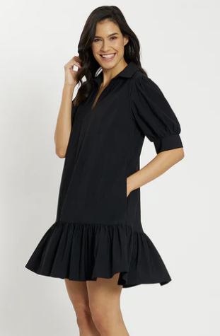 Jude Connally Tierney Dress Lightweight Jude Cloth Black