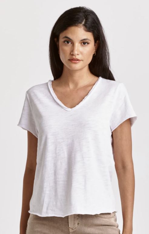 Dear John Vani Short Sleeve Slub Tee White