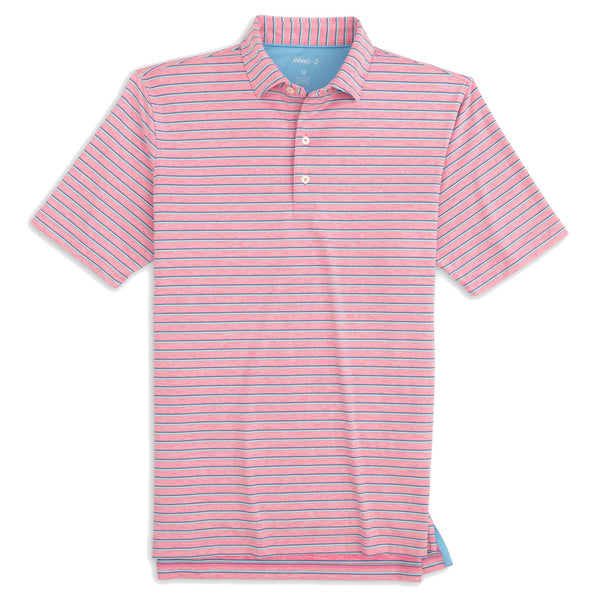 Johnnie-O Jett Performance Stripe Polo - Taffy