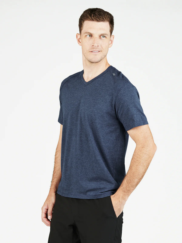 Tasc Carrollton Fitness V-Neck T-Shirt Classic Navy