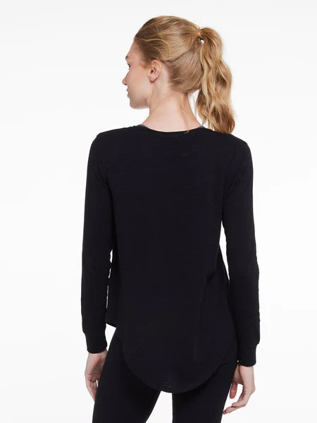 Tasc Longline Long Sleeve Top Black