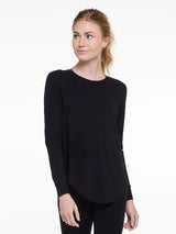 Tasc Longline Long Sleeve Top Black