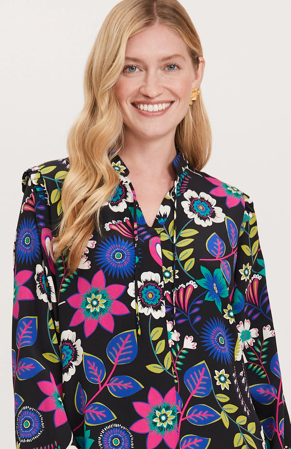 Tyler Boe Maggie Silk Floral Top Multi Floral