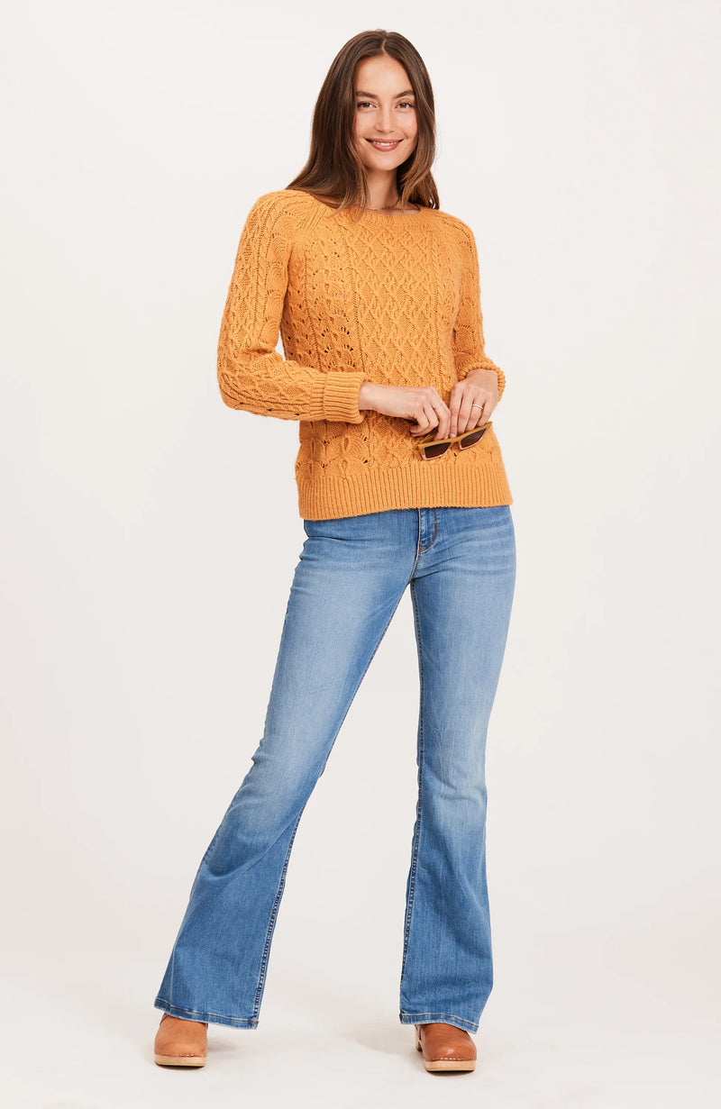 Tyler Boe Novelty Stitch Sweater Marigold