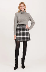 Tyler Boe Plaid Four Panel Skirt Black