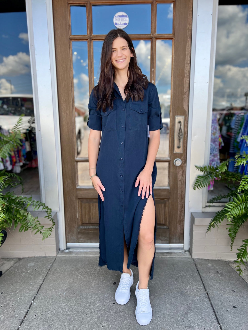 Bella Dahl Maxi Shirt Dress Endless Sea Dan s Southern Prep