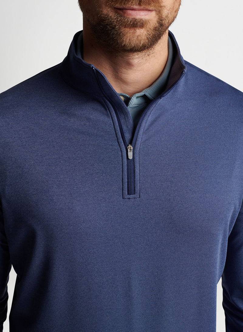 Peter millar melange top fleece quarter zip