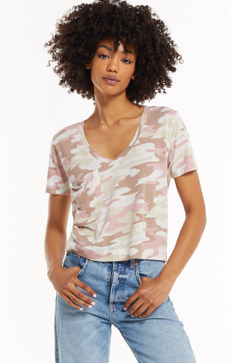 Z Supply Camo Classic Skimmer Tee Camo Mauve