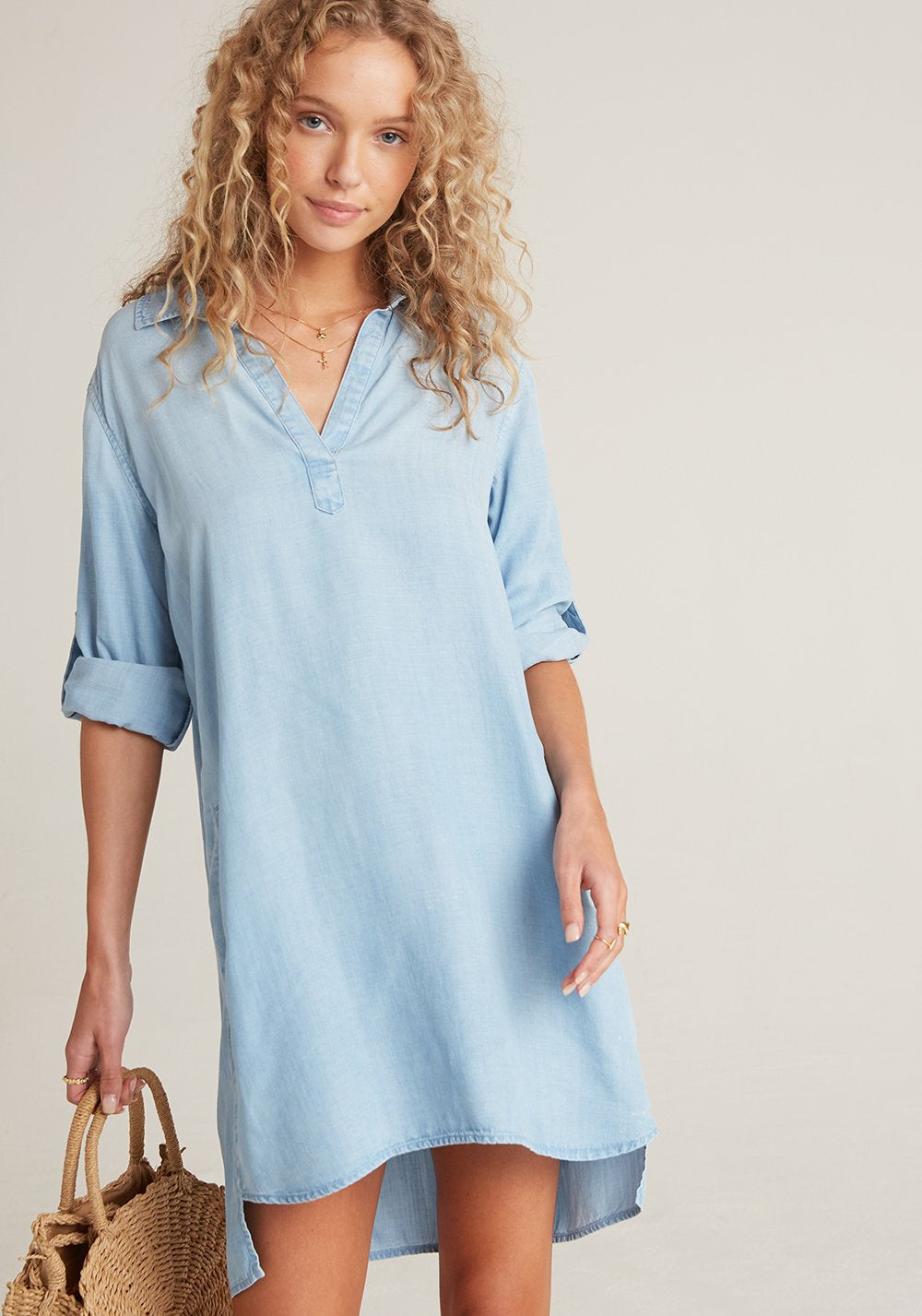 Bella Dahl A-Line Rolled Tab Sleeve Dress - Sunbleach Wash – Dan's ...