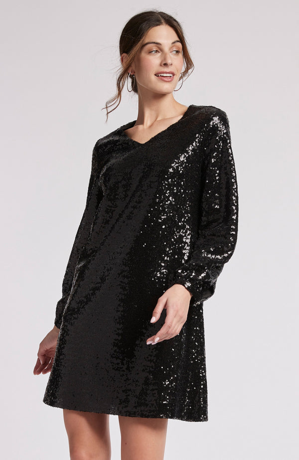 Tyler Boe Porter Sequin Dress Black