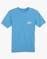 Southern Tide Sunset Sailor T-Shirt Boat Blue