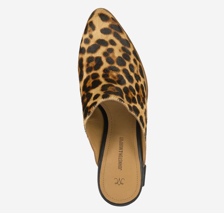 Johnston & Murphy Trista Mule Leopard Haircalf