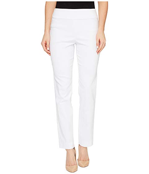 Krazy Larry White Pique Pull-On Ankle Pant